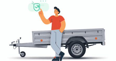 A trailer owner buying an electronic MTPL policy online on iPay.ua